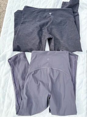lululemon athletica Two-Pair Gray & Charcoal Leggings Set